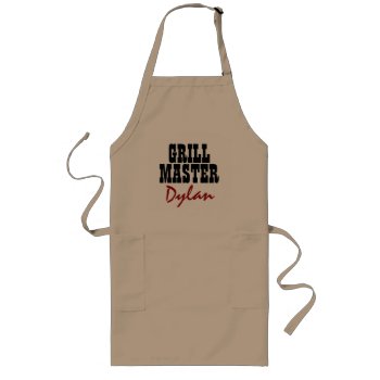 Make Your Own Grill Master Bbq Apron For Men Beige by cookinggifts at Zazzle