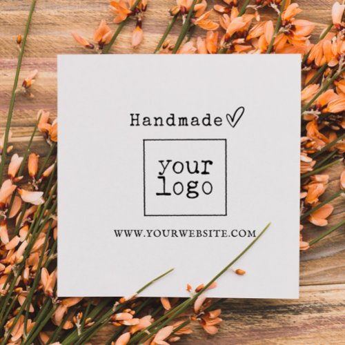 Make Your Own Hand_written Handmade Logo Heart Rubber Stamp
