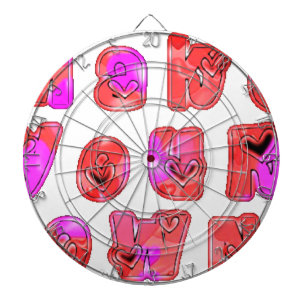 Make Your Own Hearts Art Print Design Dart Board