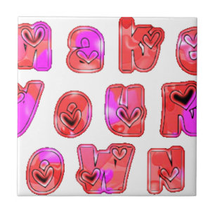 Make Your Own Hearts Art Print Design Tile