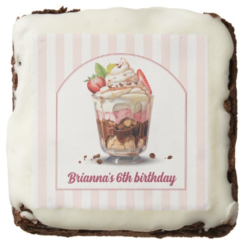 Make Your Own Ice Cream Sundae Birthday Party Brownie
