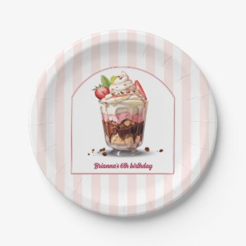 Make Your Own Ice Cream Sundae Birthday Party Paper Plates by starstreamdesign at Zazzle