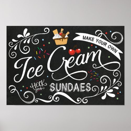 Make Your Own Ice Cream Sundae Sign