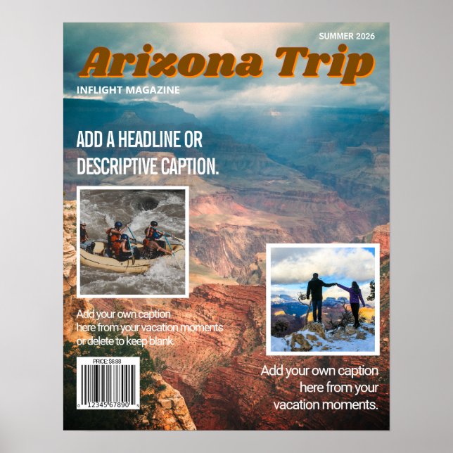 Make Your Own Inflight Magazine Cover Poster (Front)