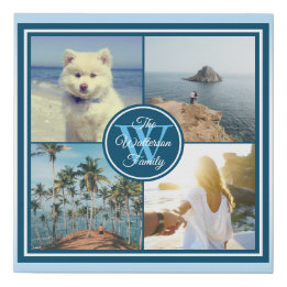 Make Your Own Instagram Grid Summer Photo Collage Faux Canvas Print