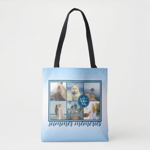 Make Your Own Instagram Grid Summer Photo Collage Tote Bag