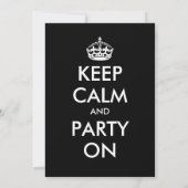 Make your own Keep calm Birthday invitations (Back)