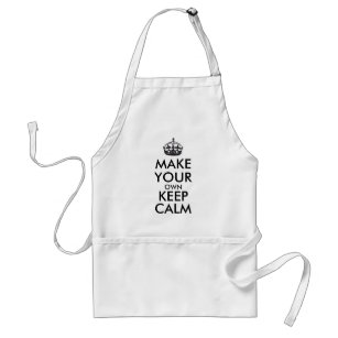 Make your own keep calm - black adult apron