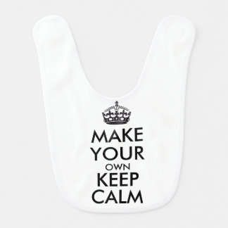Make your own keep calm - black bib