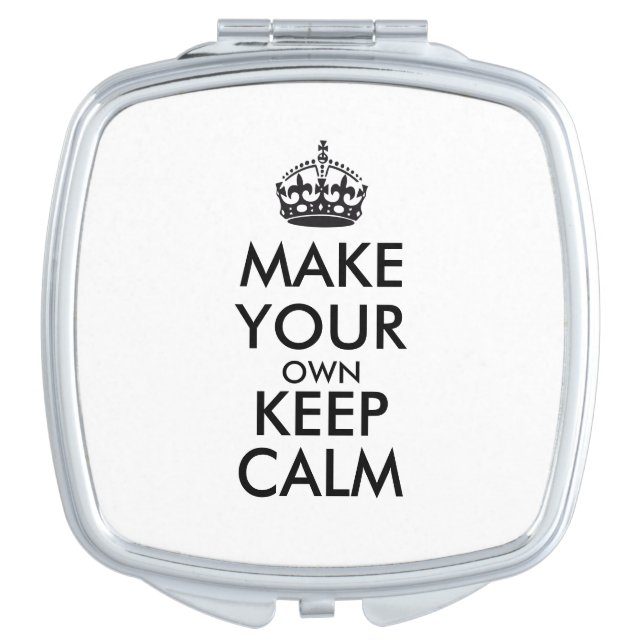 Make your own keep calm - black makeup mirror (Front)