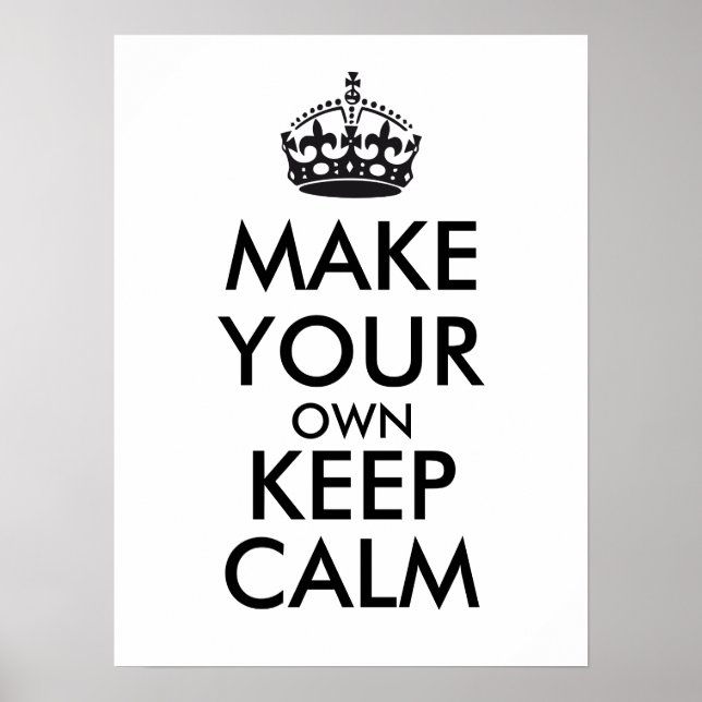 Make your own keep calm - black poster (Front)