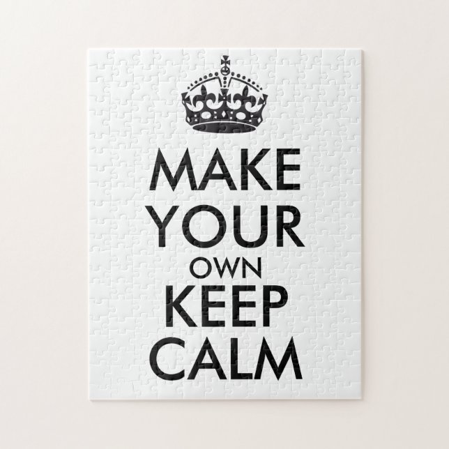 Make your own keep calm - black poster jigsaw puzzle (Vertical)