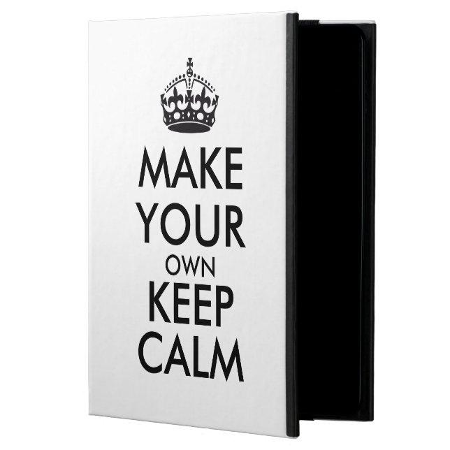 Make your own keep calm - black powis iPad air 2 case (Front)
