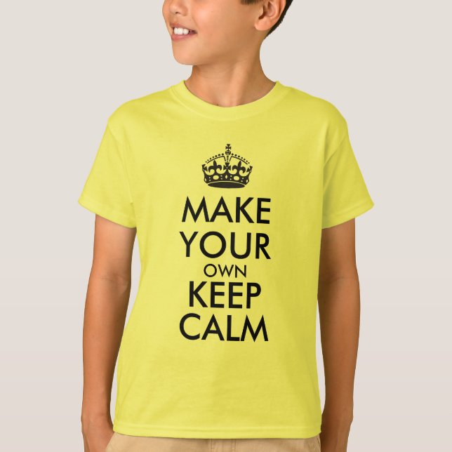 Make your own keep calm - black T-Shirt (Front)