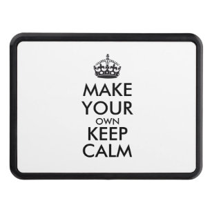 Make your own keep calm - black trailer hitch cover