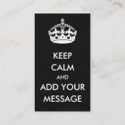 Make Your Own Keep Calm Business Card