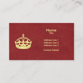 Make Your Own Keep Calm Business Card by Hakonart at Zazzle