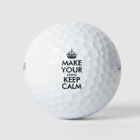 Make your own keep calm golf balls
