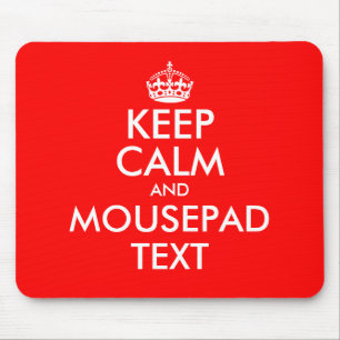 Make your own keep calm mouse pad text