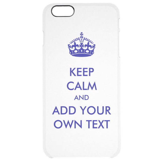 Make Your Own Keep Calm Product Blue Uncommon iPhone Case (Back)
