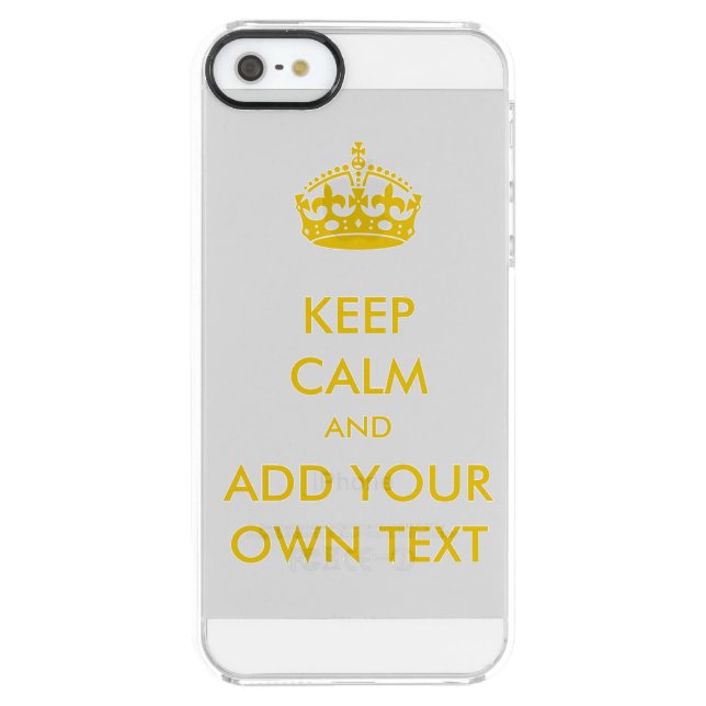 Make Your Own Keep Calm Product Yellow Uncommon iPhone Case (Back)