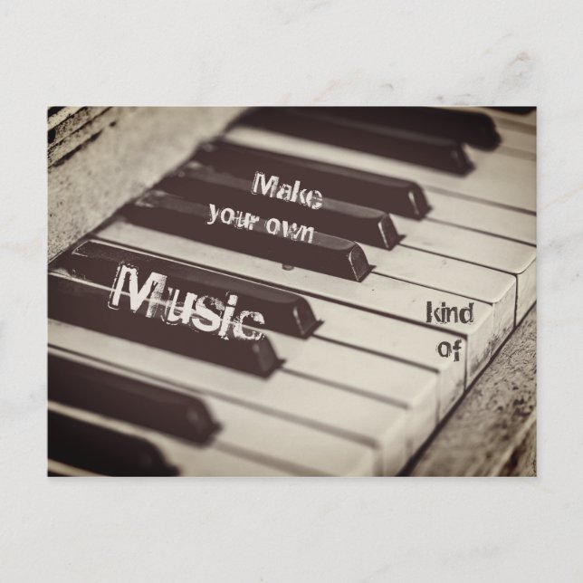 Make your own kind of music postcard (Front)
