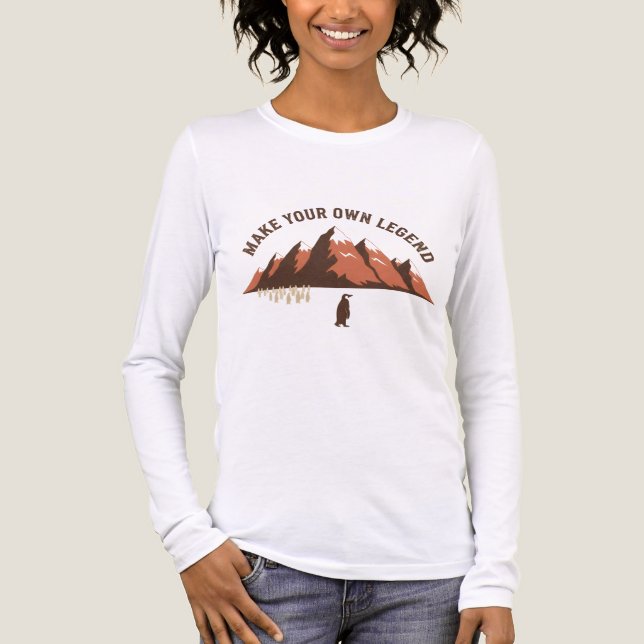 Make Your Own Legend– Inspirational Penguin Design Tri-Blend Shirt (Front)
