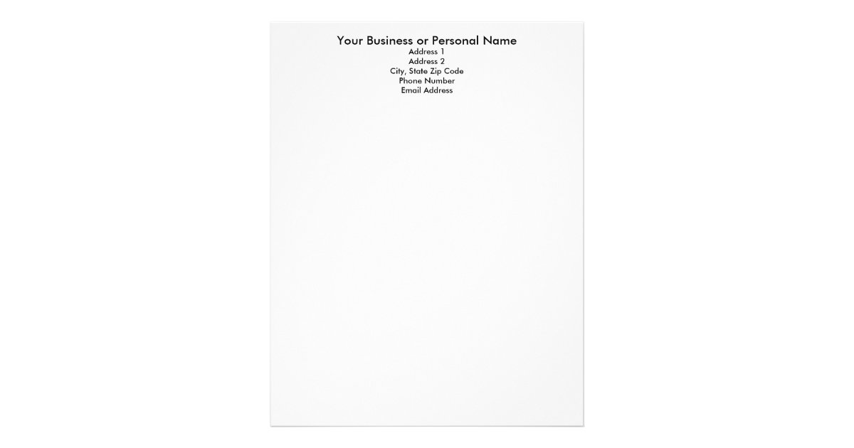 Make your own letterhead, letterhead template  Zazzle.com