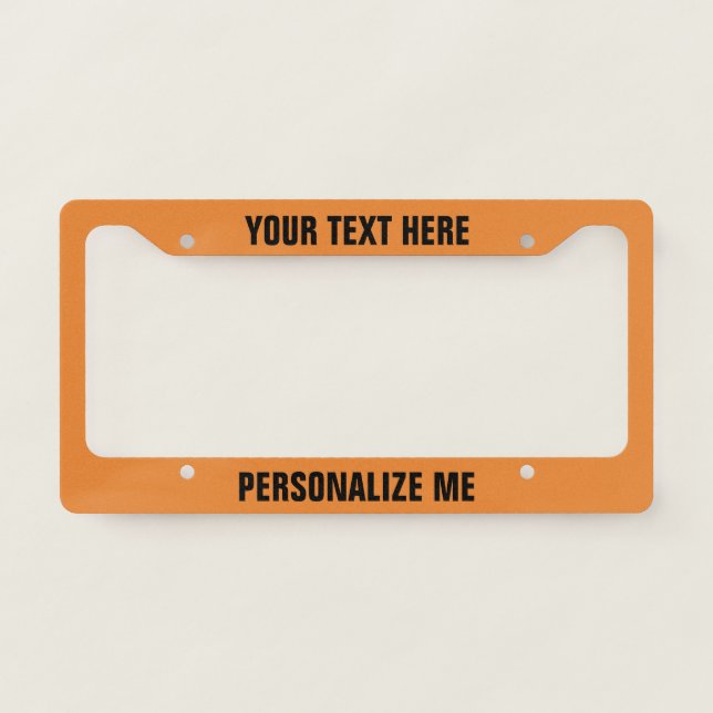 Make Your Own License Plate Holder Template License Plate Frame (Front)