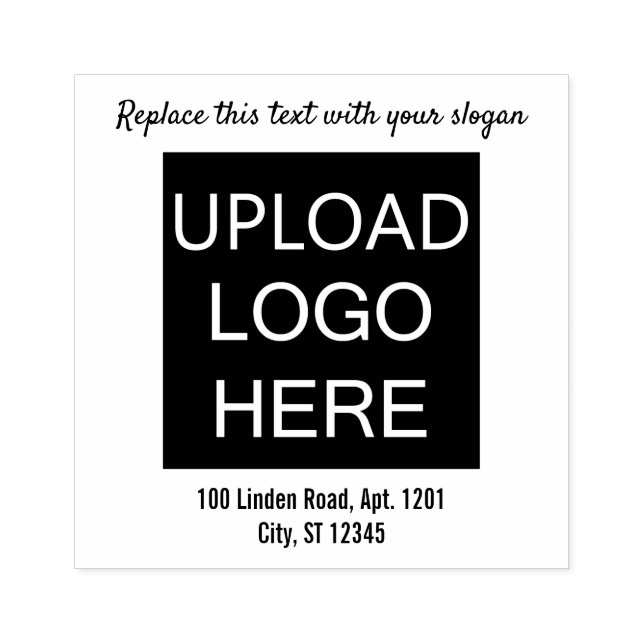 Make Your Own Logo Stamp Tagline Slogan Address  (Imprint)