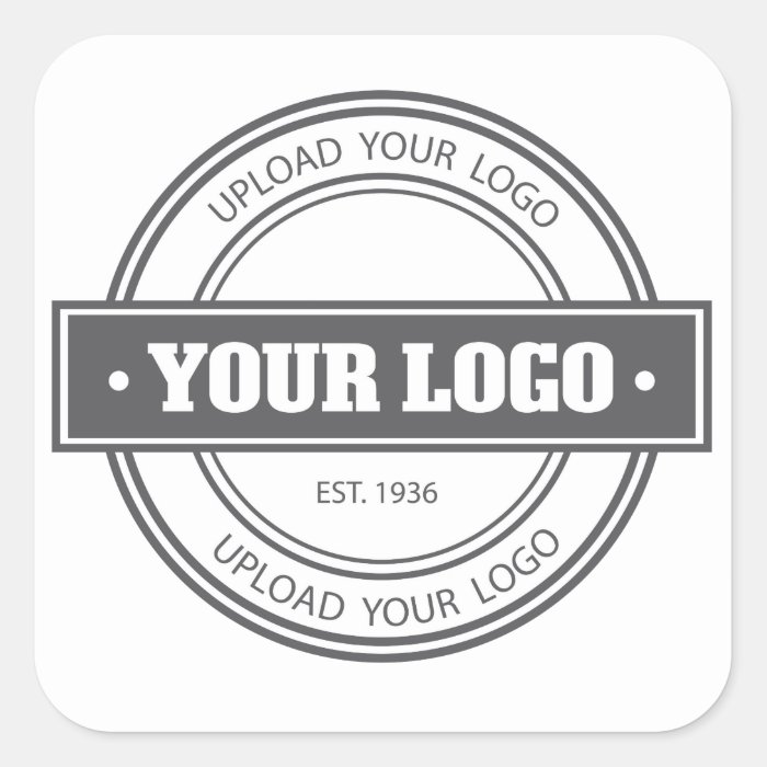 Make Your Own Logo stickers   square small