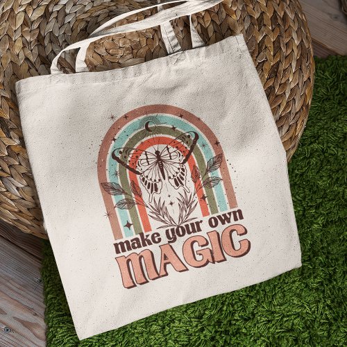 Make Your Own Magic Boho Rainbow Tote Bag