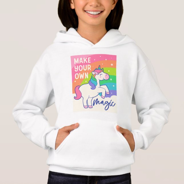 Make Your Own Magic | Cute Unicorn Hoodie (Front)