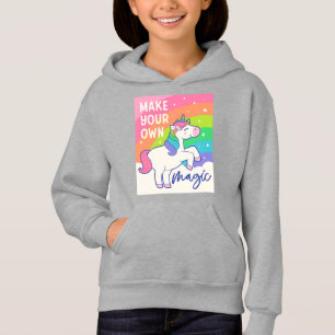 Make Your Own Magic   Cute Unicorn Hoodie