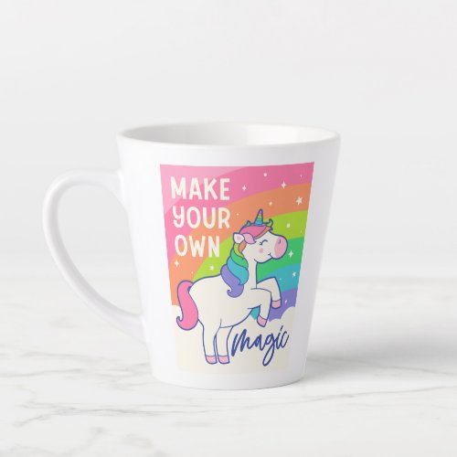 Make Your Own Magic  Cute Unicorn Latte Mug