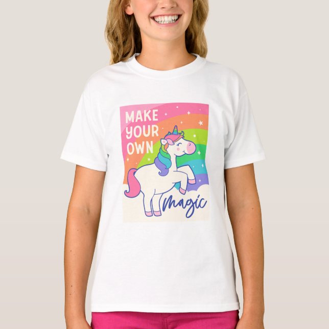 Make Your Own Magic | Cute Unicorn T-Shirt (Front)