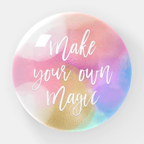 Make Your Own Magic Pastel Watercolor Abstract Paperweight
