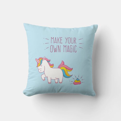 Make Your Own Magic Unicorn Poop Throw Pillow