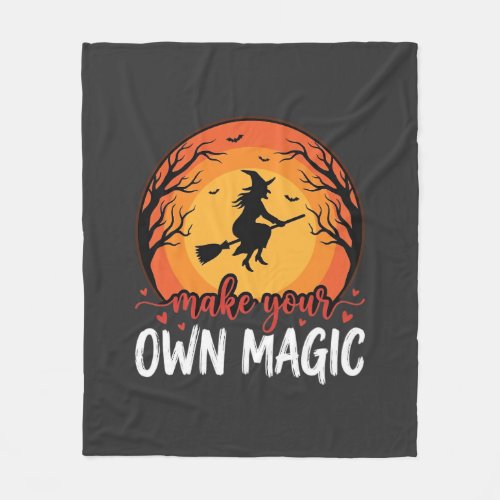 Make Your Own Magic Witch Halloween Design_1 Fleece Blanket