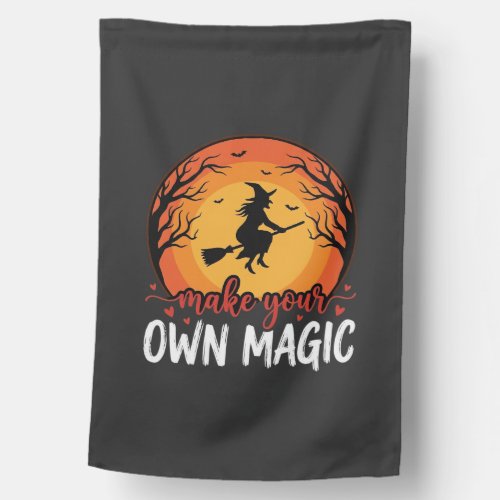 Make Your Own Magic Witch Halloween Design_1 House Flag