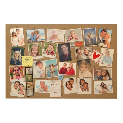 Make Your Own Memories Photo Faux Cork Board Wood Wall Decor