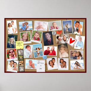 Make Your Own Memory Photo Cork Board Poster
