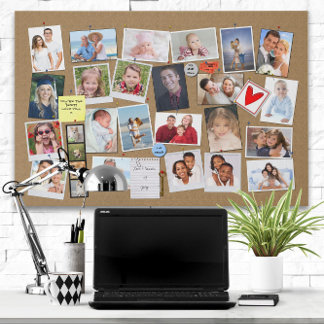 Make Your Own Memory 📸 Photo Faux Cork Board Canvas Print