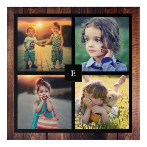 Make your own modern family photo collage acrylic print