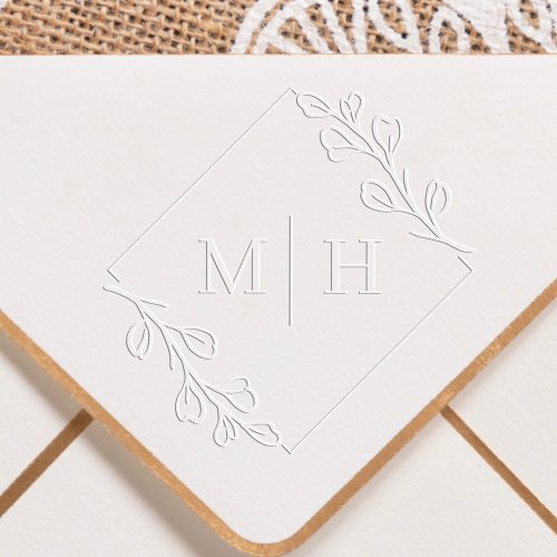Make Your Own Modern Married Couple Name Initials  Embosser