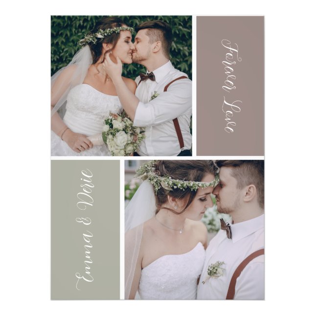 Make Your Own Modern Minimalist Personalize Photos Photo Print (Front)