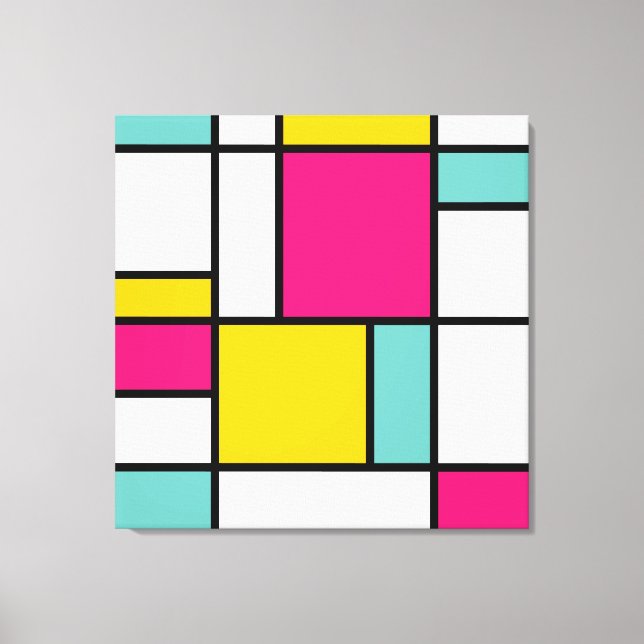 Make your own Mondrian modern art abstract  Canvas Print (Front)
