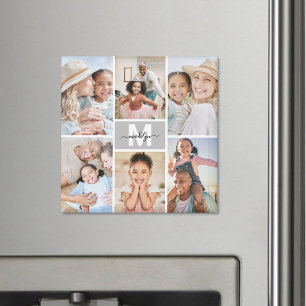 Make Your Own Monogram 6 Photo Collage Magnet