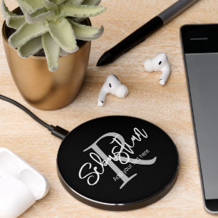 Make your own monogrammed custom made personalized wireless charger