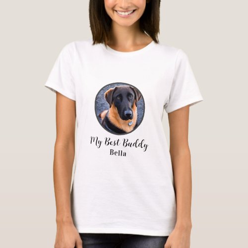 Make your own My Best Buddy personalized dog photo T_Shirt